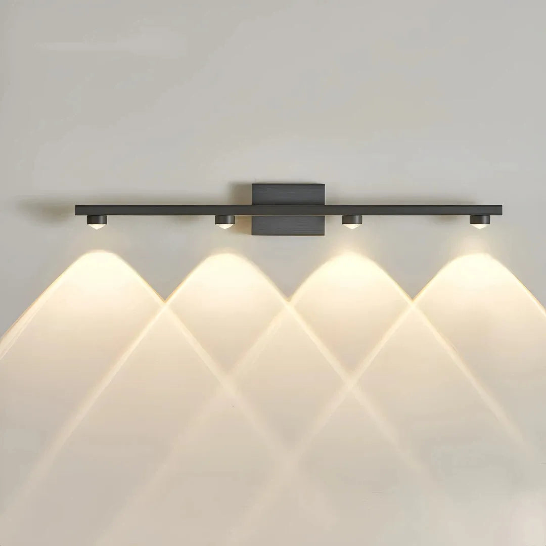 Applique lineare LED moderna dimmerabile con fasci di luce per soggiorno