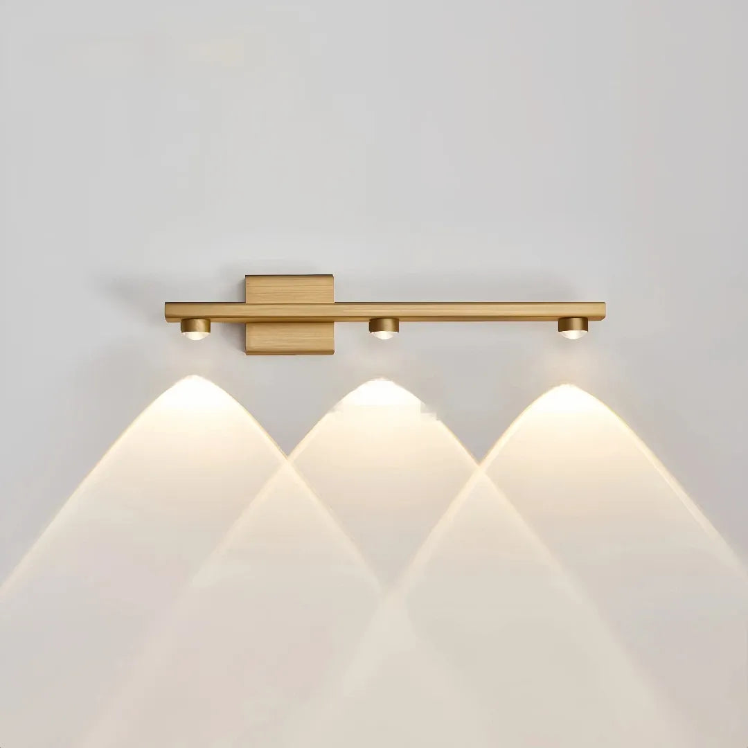 Applique lineare LED moderna dimmerabile con fasci di luce per soggiorno