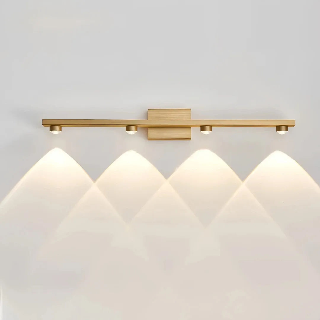 Applique lineare LED moderna dimmerabile con fasci di luce per soggiorno