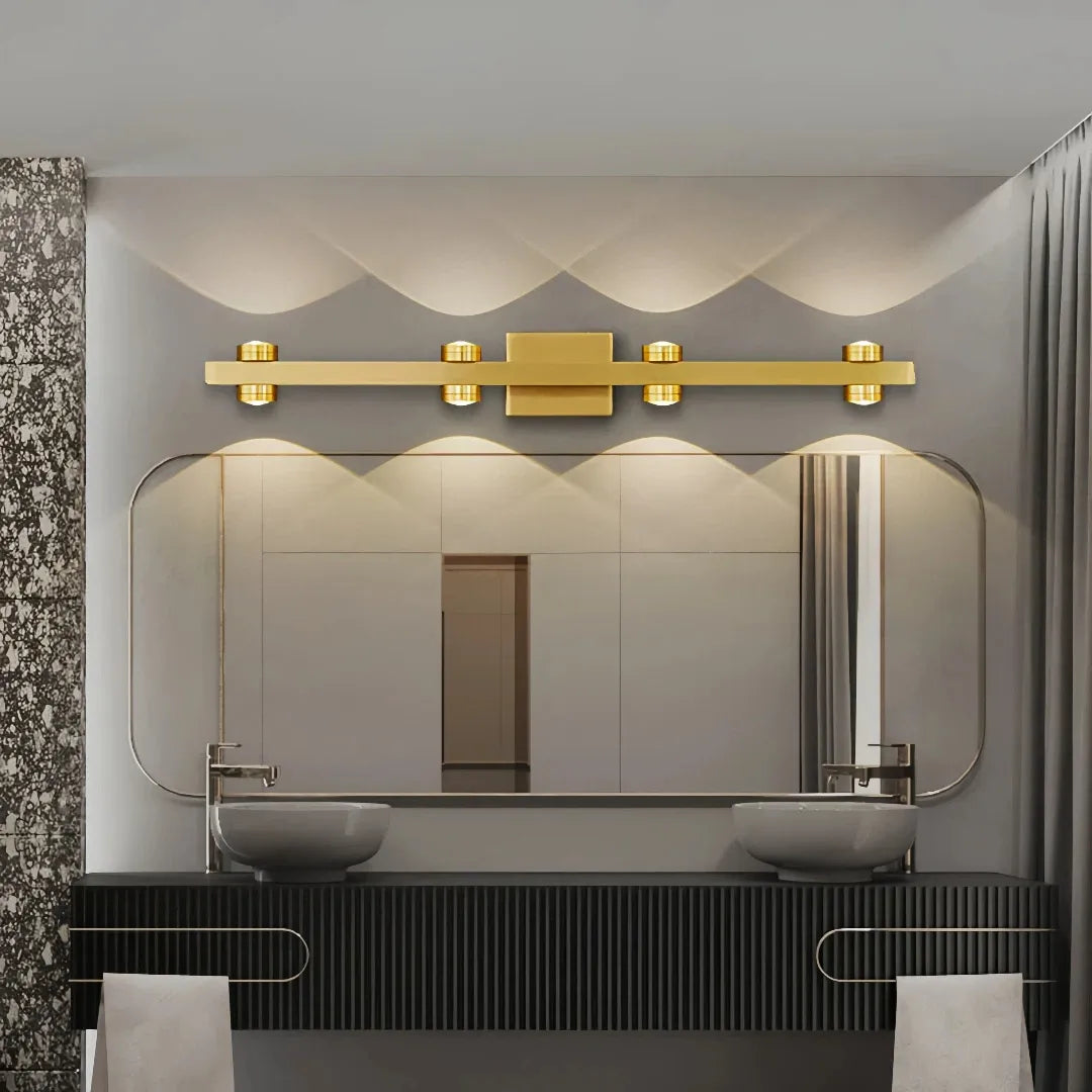 Applique lineare LED moderna dimmerabile con fasci di luce per soggiorno