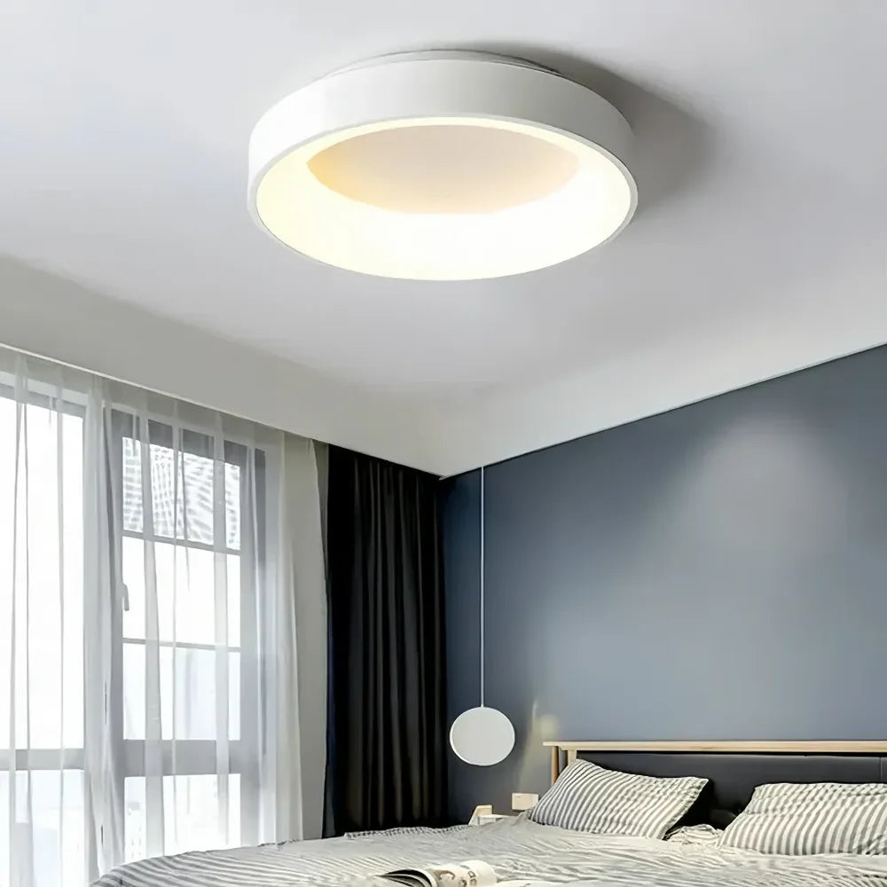 Plafoniera LED tonda da soffitto dimmerabile moderna per camera da letto