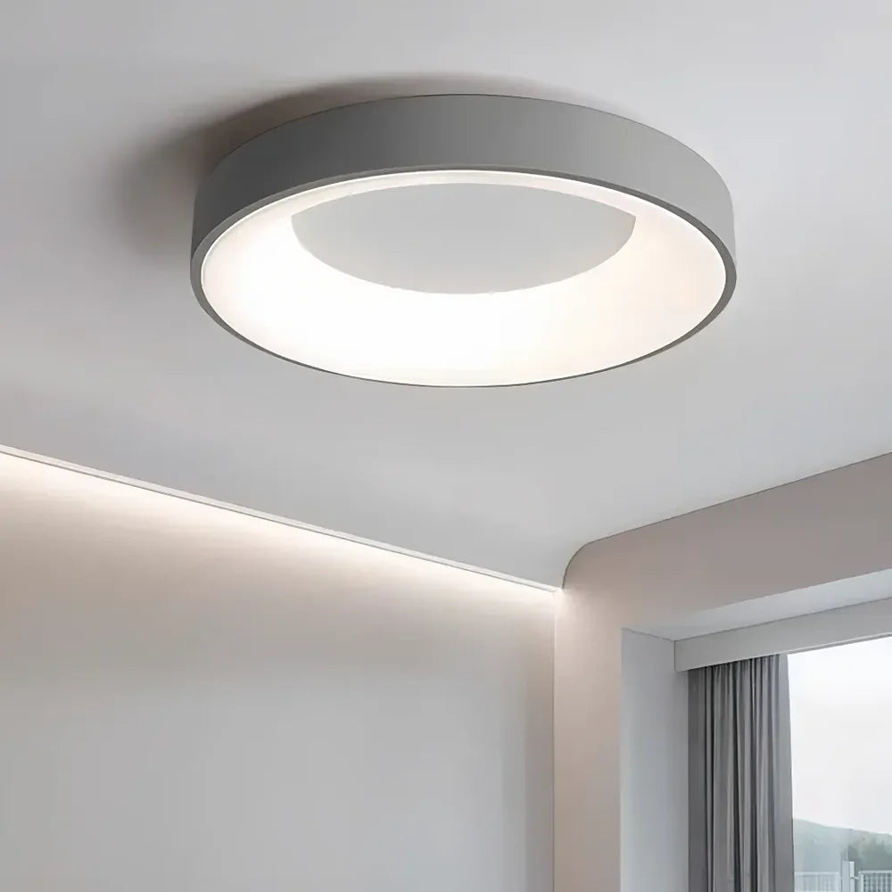 Plafoniera LED tonda da soffitto dimmerabile moderna per camera da letto