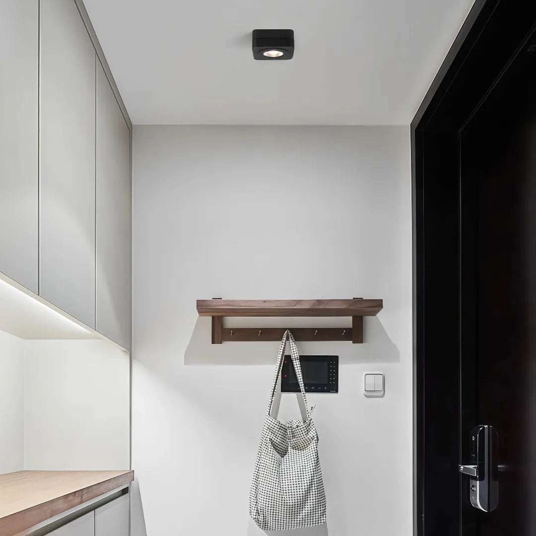 Faretto LED orientabile da soffitto dimmerabile quadrato minimal per soggiorno