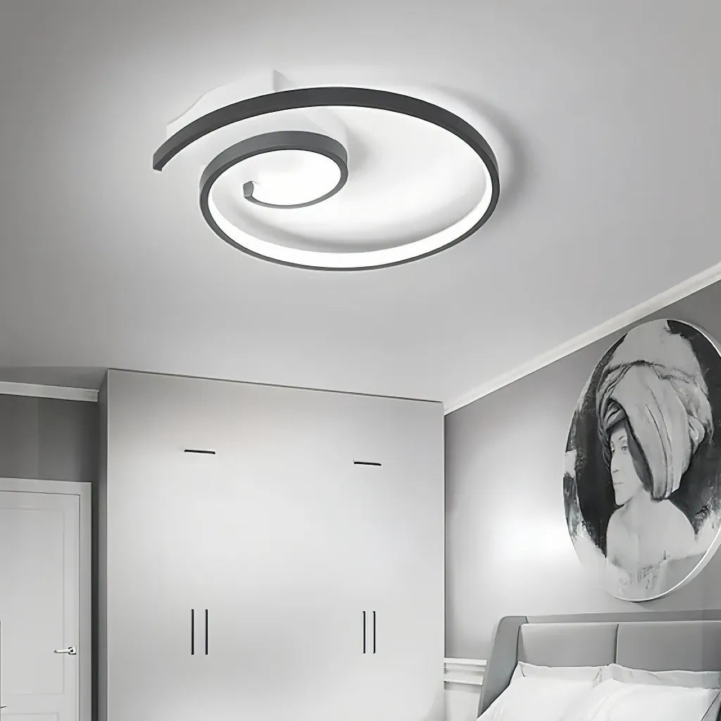 Plafoniera ad anelli LED contemporanea dimmerabile per camera da letto