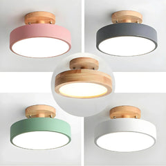 Plafoniera soffitto corridoio rotonda stile nordico LED dimmerabile