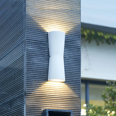 Applique doppio fascio da esterno a LED minimalista a forma di clessidra per balcone