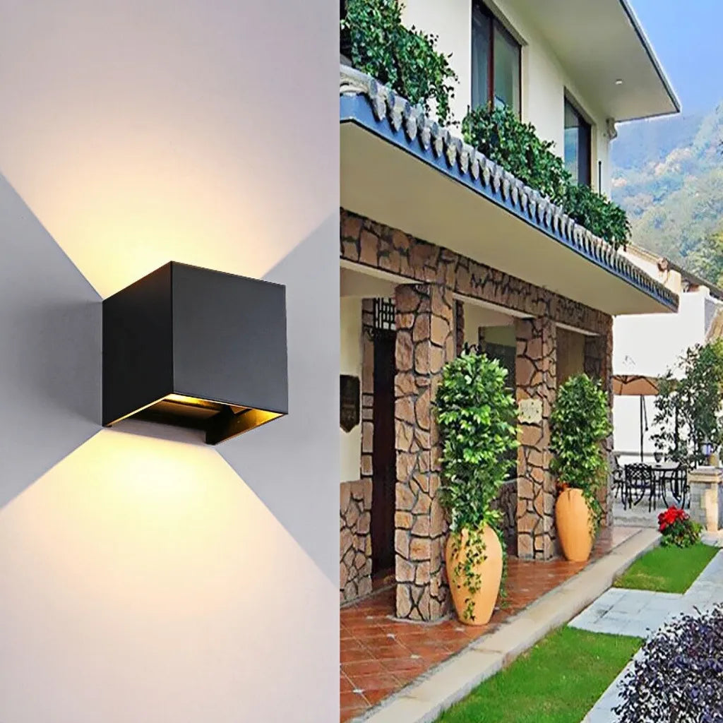 Applique da esterno con sensore di movimento a LED bidirezionale regolabile stile minimal