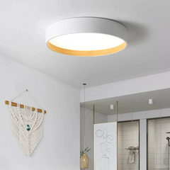 Plafoniera LED rotonda dimmerabile dal design nordico per la camera da letto