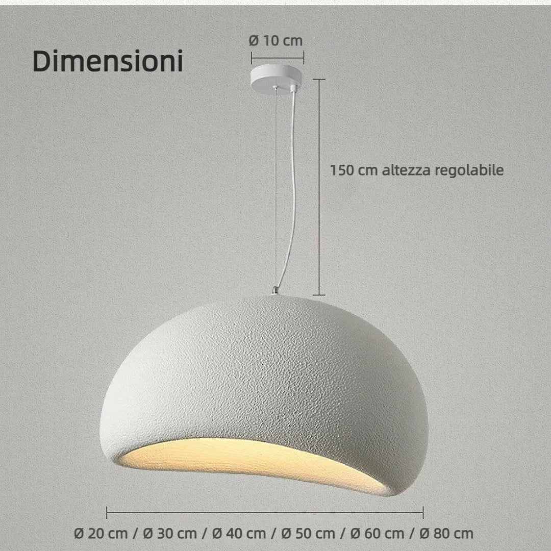 Lampadario a sospensione stile wabi sabi a forma di fungo per soggiorno（副本）