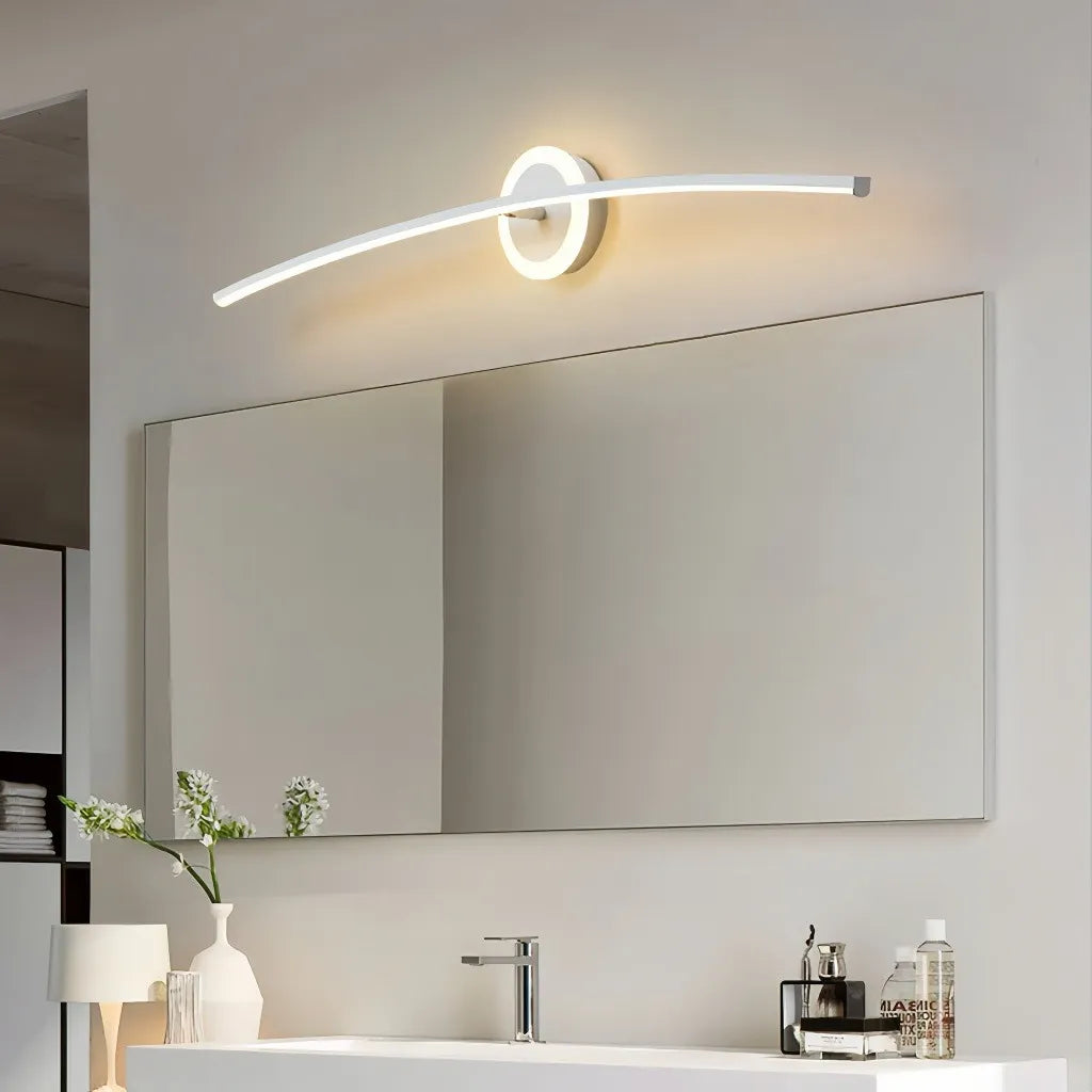 Applique LED ad arco per specchio bagno dimmerabile minimal