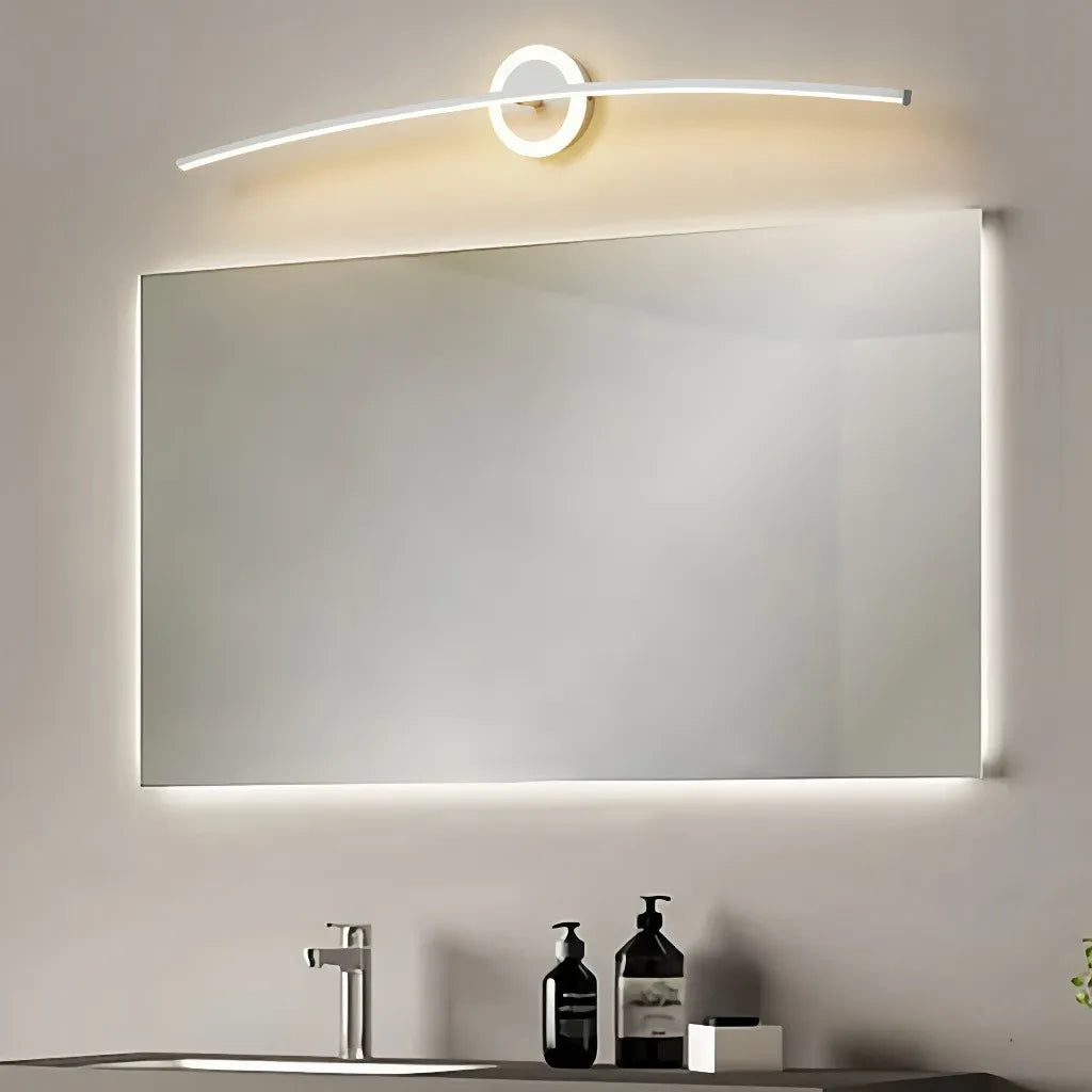 Applique LED ad arco per specchio bagno dimmerabile minimal