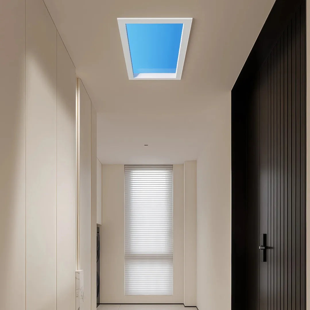 Lucernario artificiale minimal a incasso per soffitto con LED effetto cielo dimmerabile