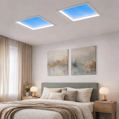 Lucernario artificiale minimal a incasso per soffitto con LED effetto cielo dimmerabile