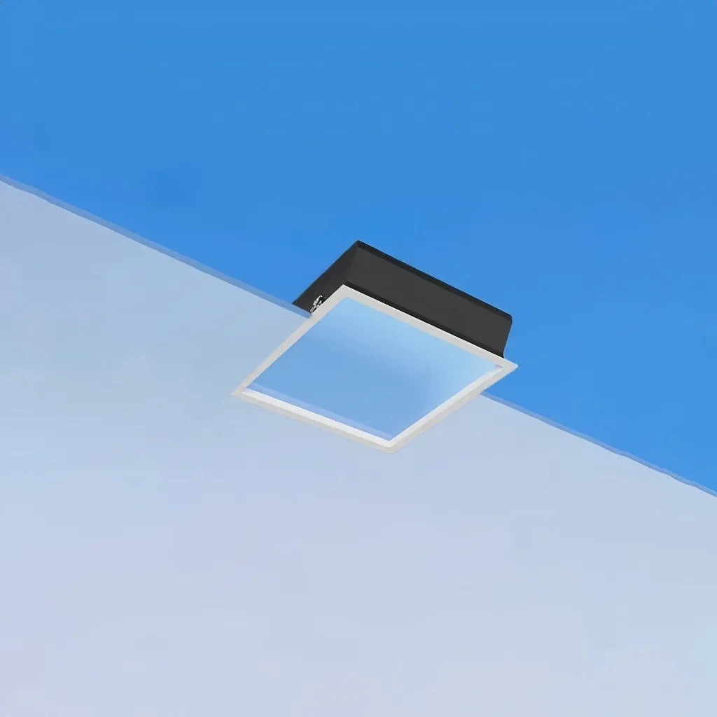 Lucernario artificiale minimal a incasso per soffitto con LED effetto cielo dimmerabile
