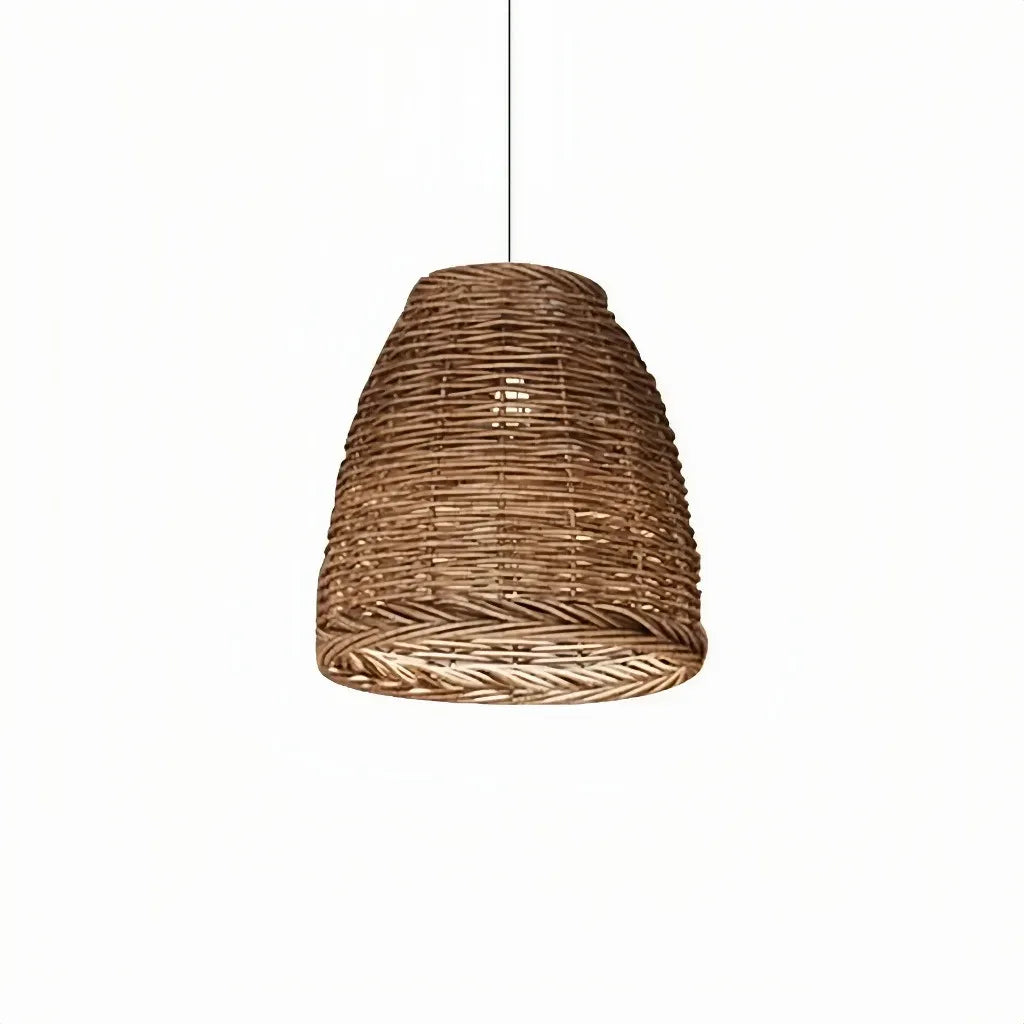Lampada a sospensione in rattan a campana dimmerabile per sala da pranzo