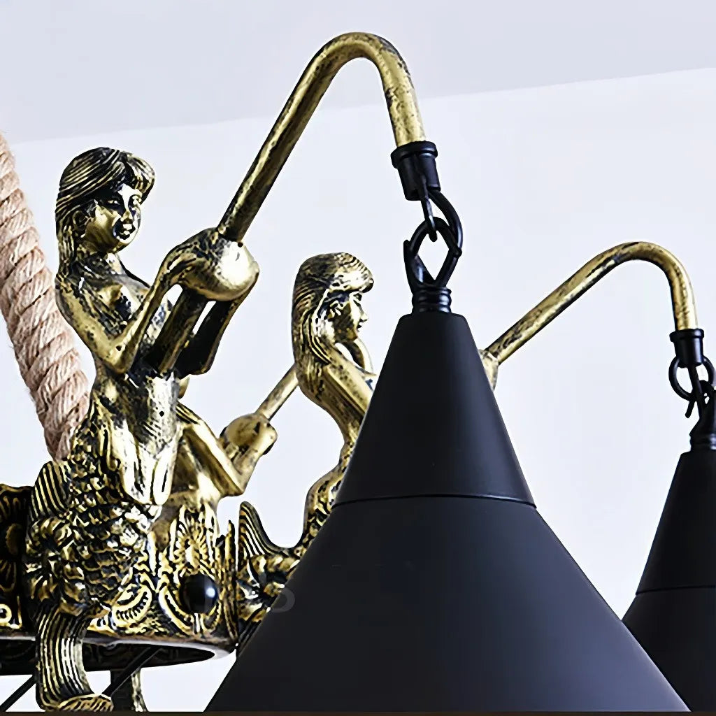 Lampadario a bracci stile industriale vintage dimmerabile per soggiorno
