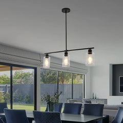 Lampada a sospensione minimalista industriale a 3 luci dimmerabile per sala pranzo