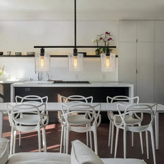 Lampada a sospensione minimalista industriale a 3 luci dimmerabile per sala pranzo