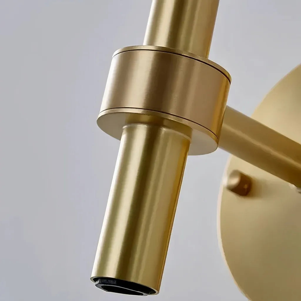 Applique da parete moderna a doppia luce con vetro cilindrico per camera da letto