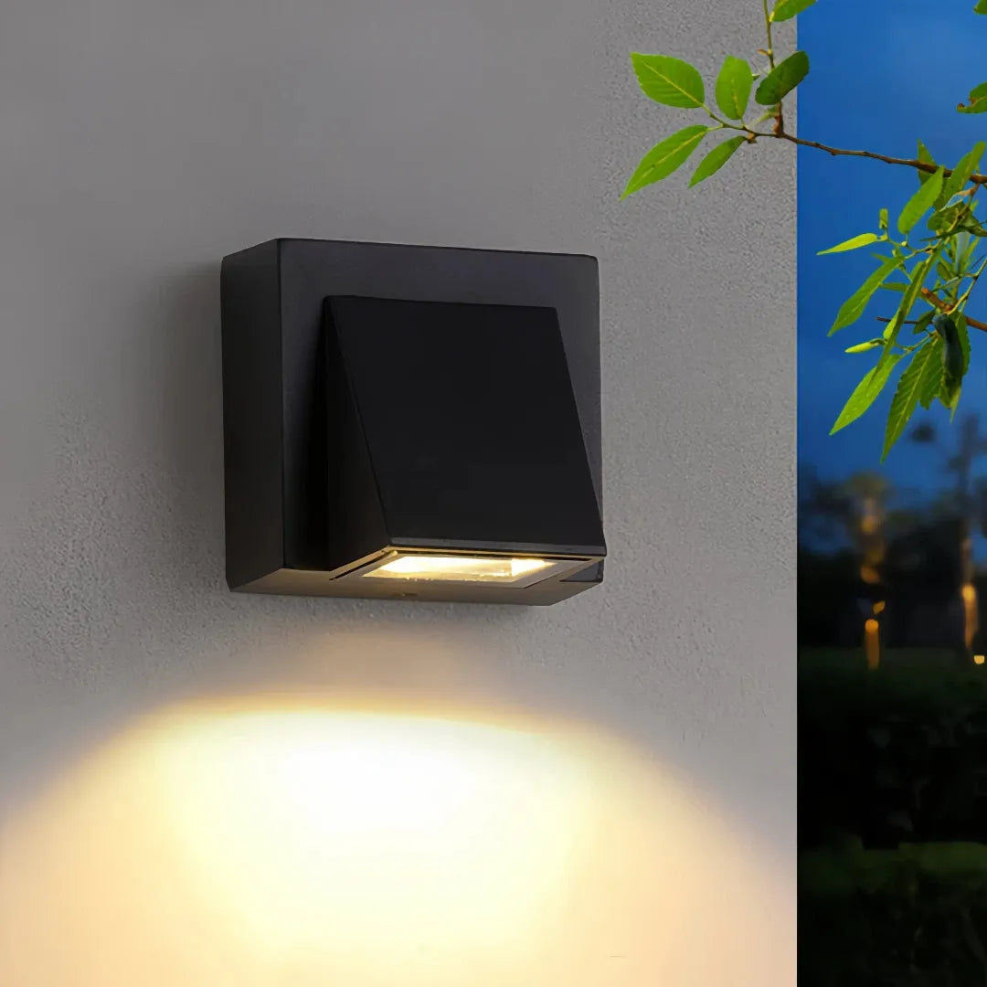 Applique da esterno moderne di design geometrico a LED con effetto luminoso per balcone