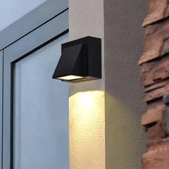 Applique da esterno moderne di design geometrico a LED con effetto luminoso per balcone