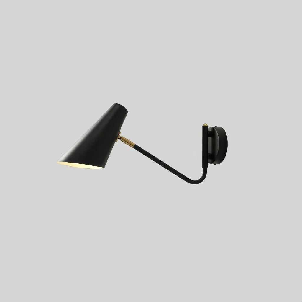 Applique con braccio orientabile in metallo stile moderno per camera da letto