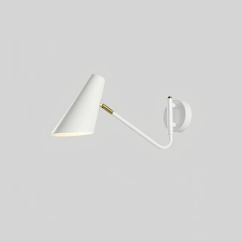 Applique con braccio orientabile in metallo stile moderno per camera da letto