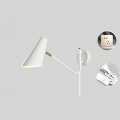 Applique con braccio orientabile in metallo stile moderno per camera da letto