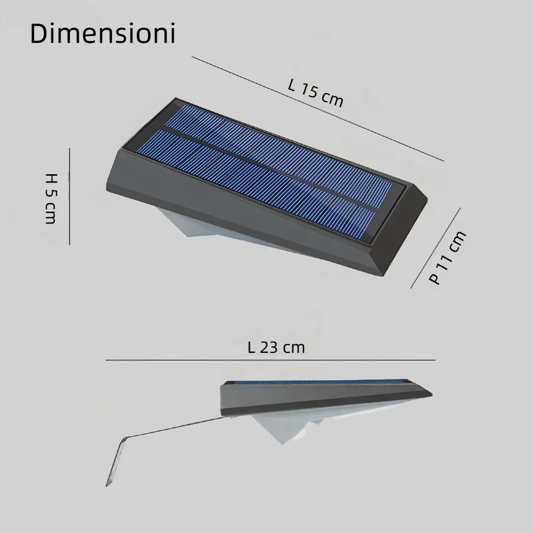 Applique solare moderna con sensore di movimento per ingresso