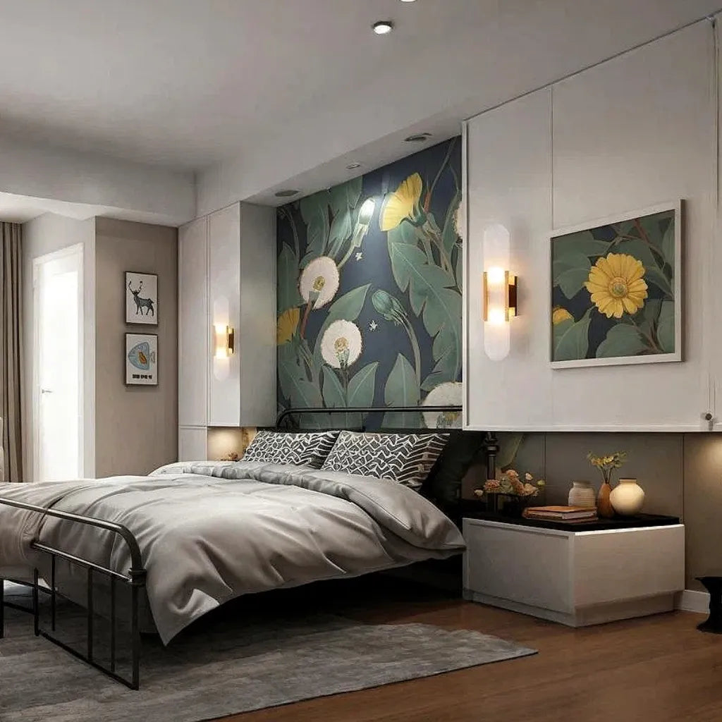 Applique moderna per camera da letto in alabastro spagnolo dalla forma ovale