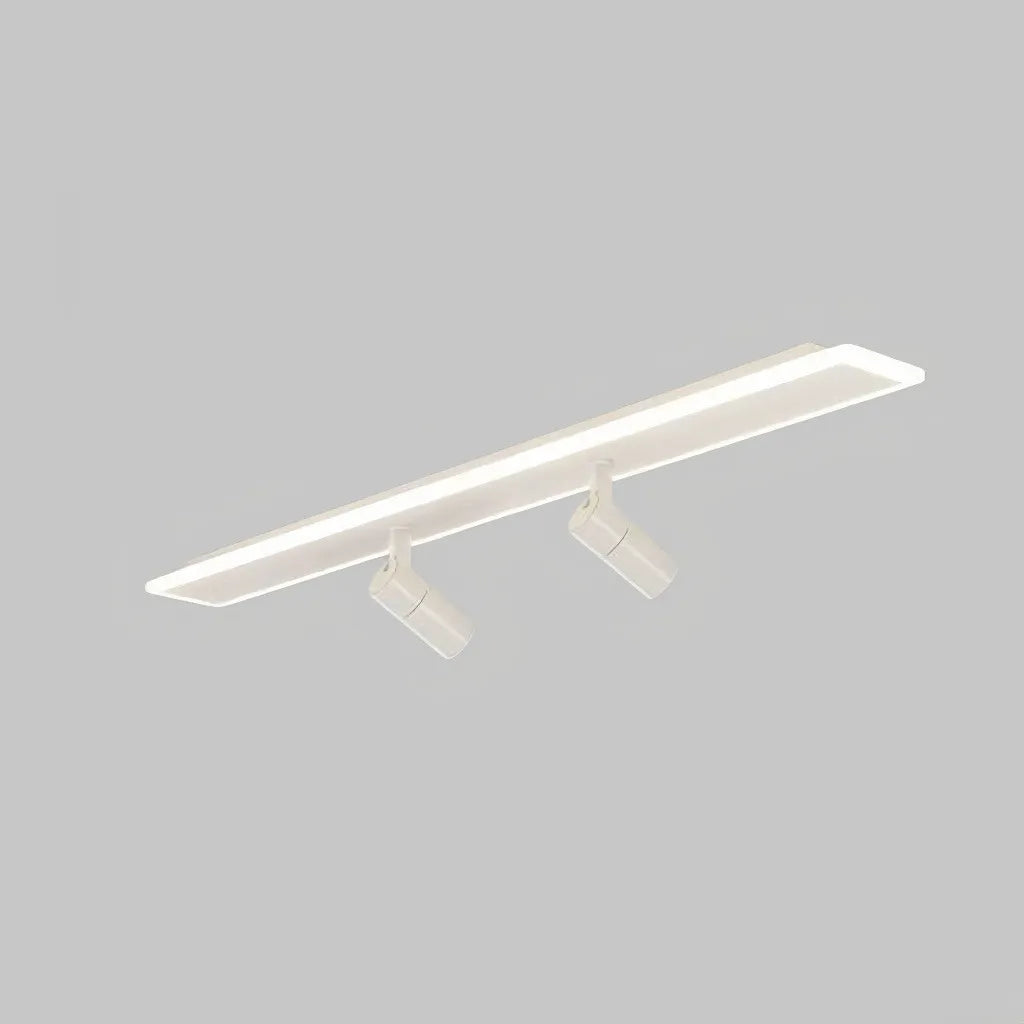 Plafoniera lineare con faretti LED orientabili dimmerabile dal design moderno per soggiorno