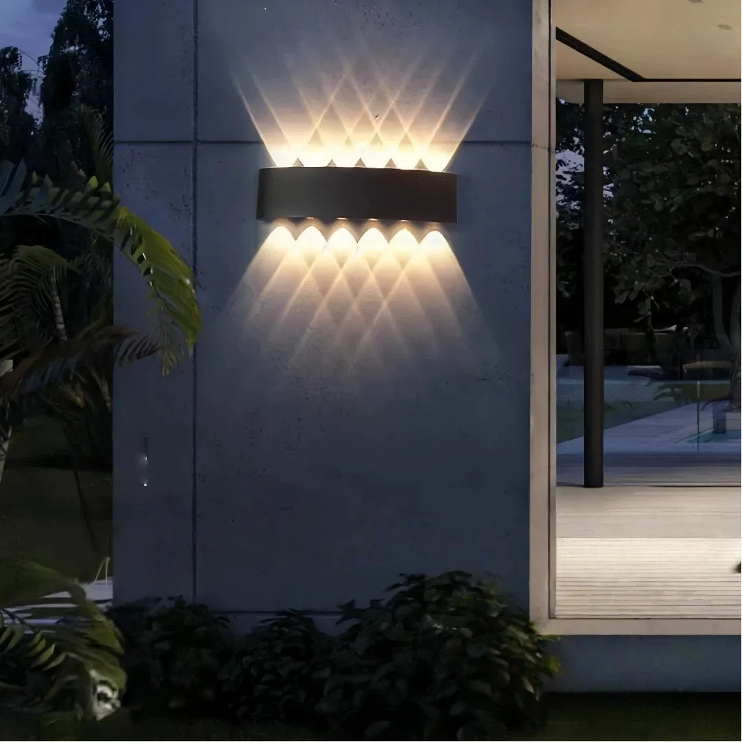 Applique da esterno a LED a doppia emissione moderna rettangolare per balcone
