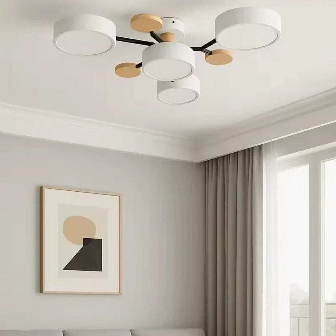 Plafoniera LED sputnik di design nordico in metallo dimmerabile da soggiorno