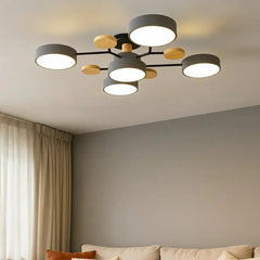 Plafoniera LED sputnik di design nordico in metallo dimmerabile da soggiorno