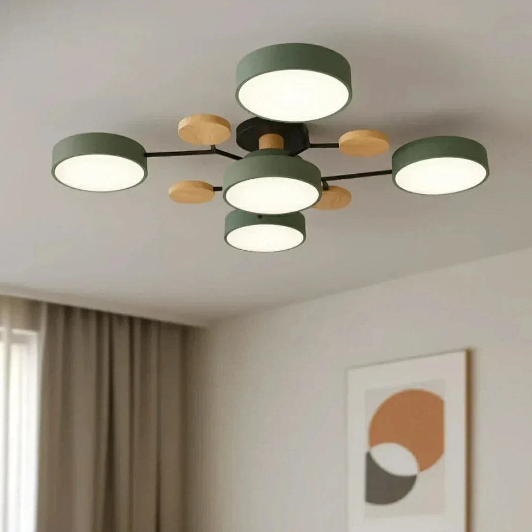 Plafoniera LED sputnik di design nordico in metallo dimmerabile da soggiorno