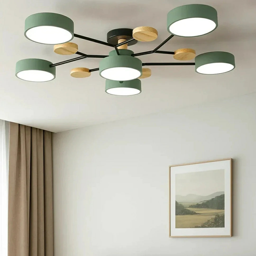 Plafoniera LED sputnik di design nordico in metallo dimmerabile da soggiorno
