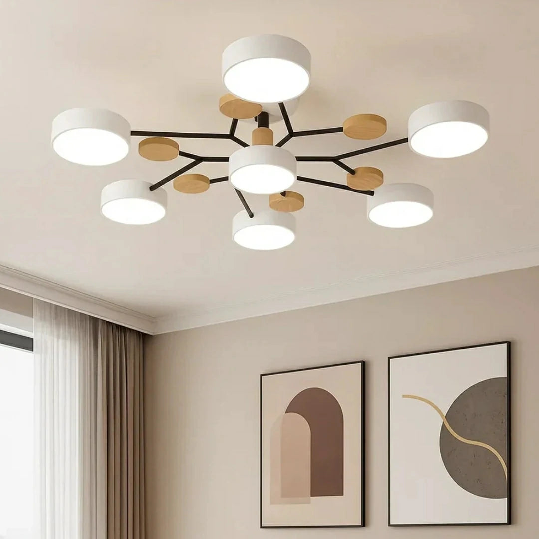 Plafoniera LED sputnik di design nordico in metallo dimmerabile da soggiorno