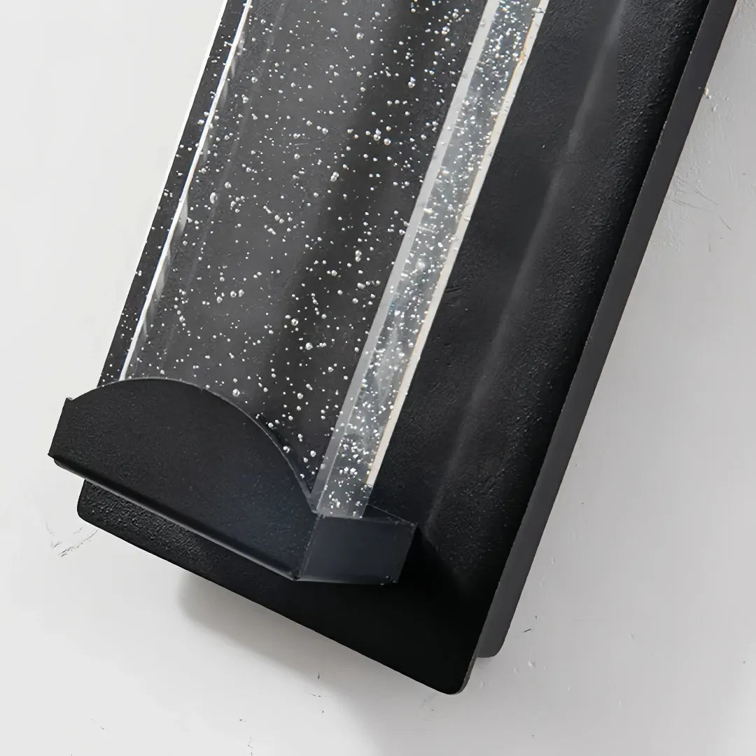 Applique da esterno design in vetro a bolle LED con sensore di movimento rettangolare per ingresso