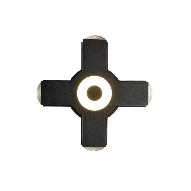 Applique LED da parete per esterno dal design moderno con fasci luminosi