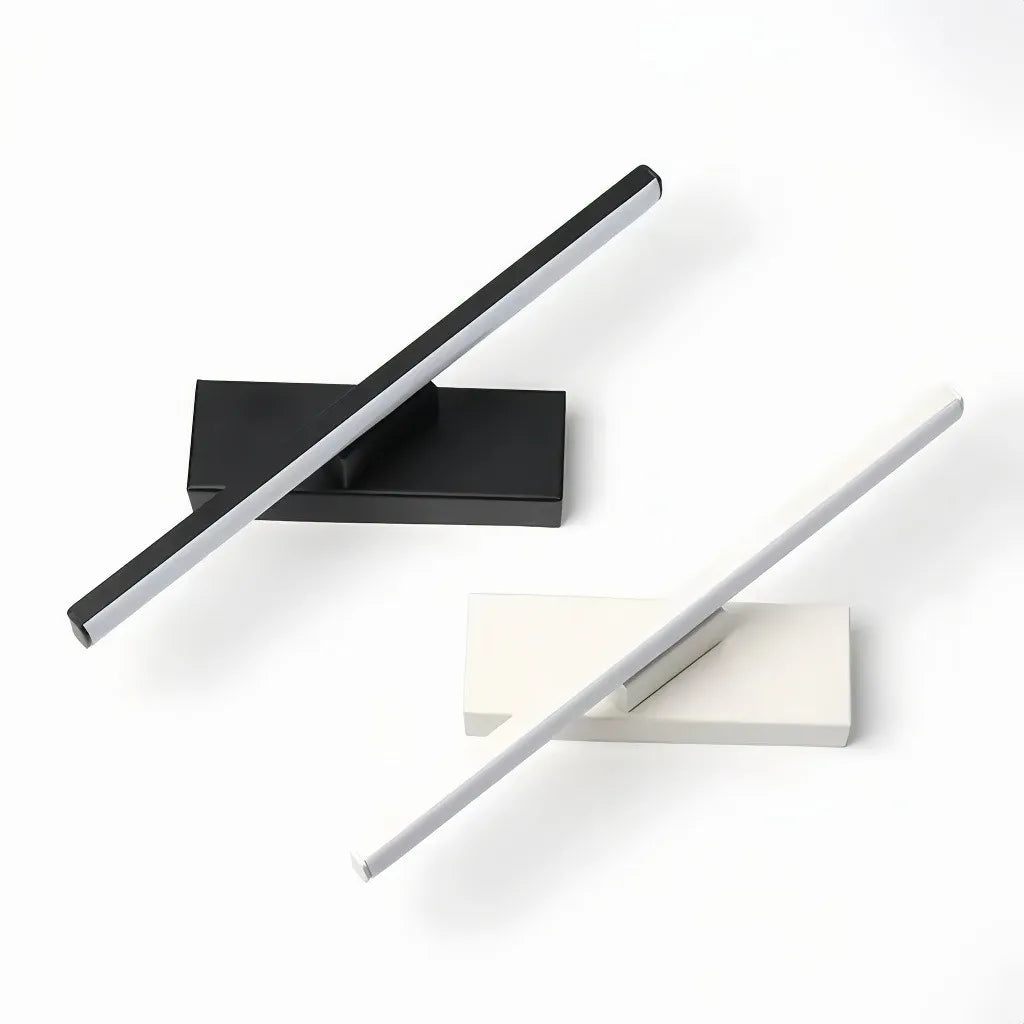 Applique LED lineare orientabile in metallo dal design minimalista per camera da letto