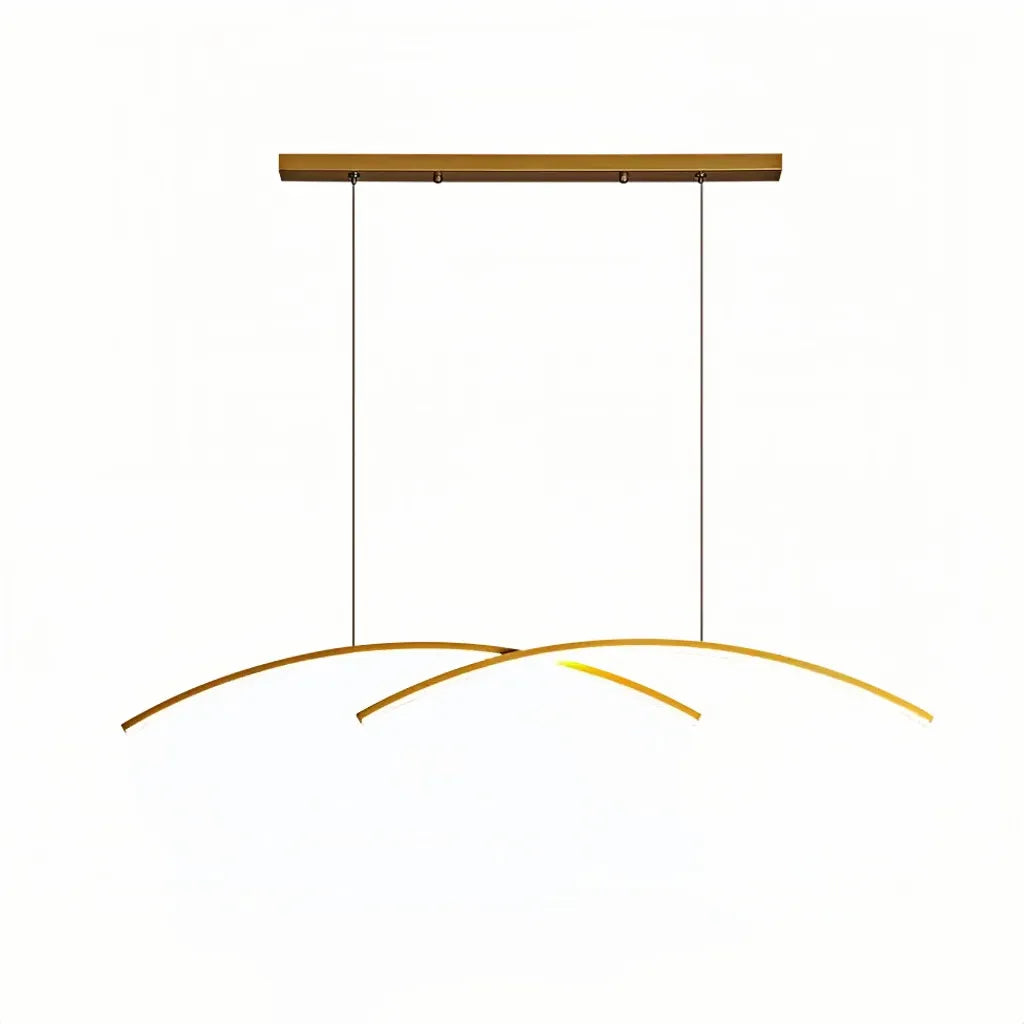 Lampada a sospensione curva minimalista con LED dimmerabile per isola cucina