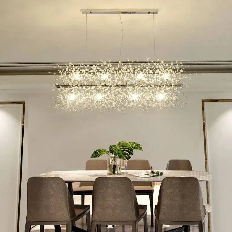 Lampadario Sputnik a sospensione dal design moderno in cristallo per sala da pranzo