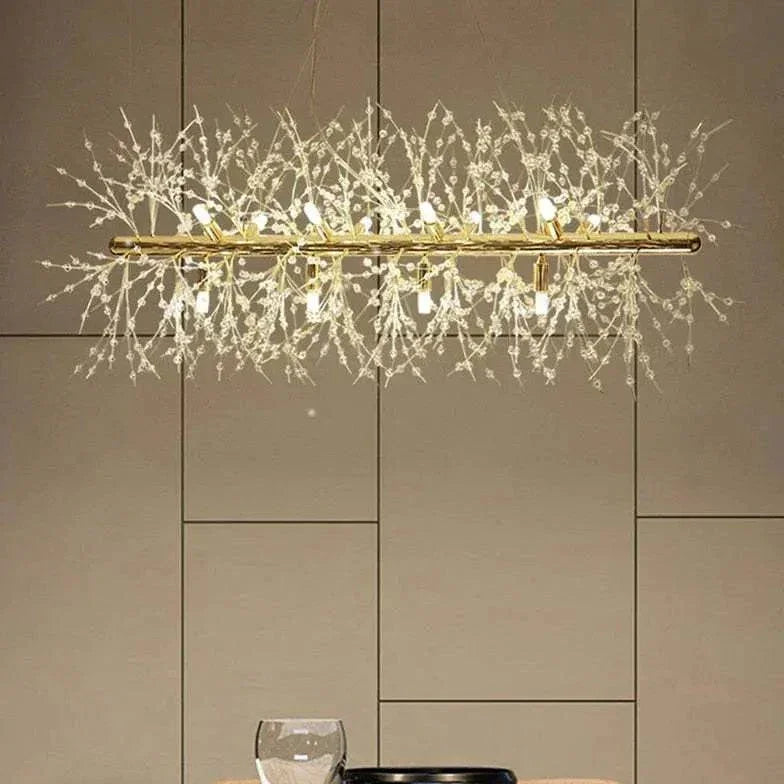 Lampadario Sputnik a sospensione dal design moderno in cristallo per sala da pranzo