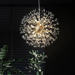 Lampadario Sputnik a sospensione dal design moderno in cristallo per sala da pranzo