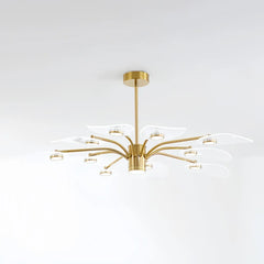 Plafoniera moderna a bracci oro led dimmerabile da soggiorno