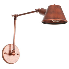 Applique con braccio orientabile dimmerabile in metallo stile industriale vintage per camera da letto