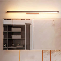 Applique LED lineare per specchio bagno dimmerabile dal profilo arrotondato