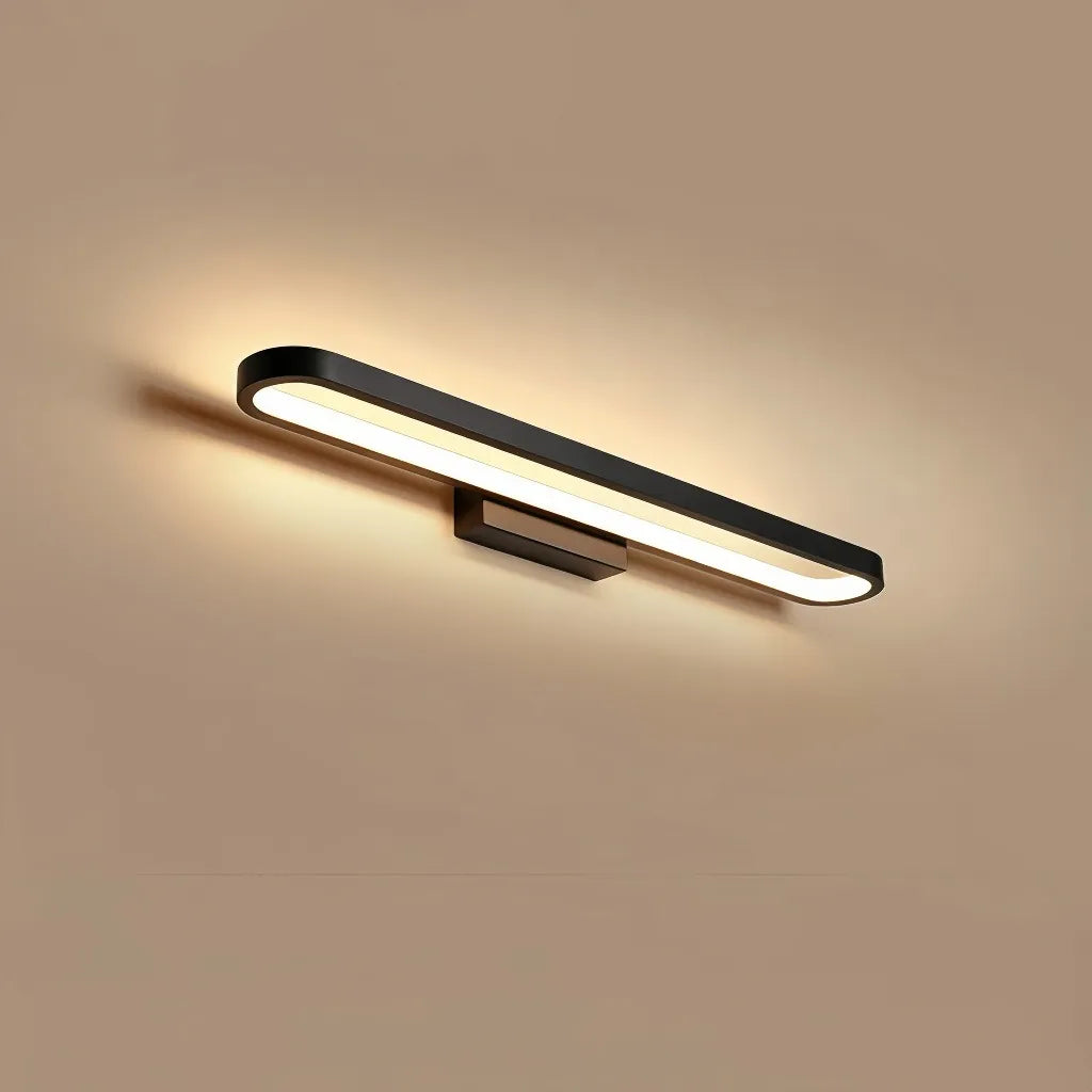 Applique LED lineare per specchio bagno dimmerabile dal profilo arrotondato