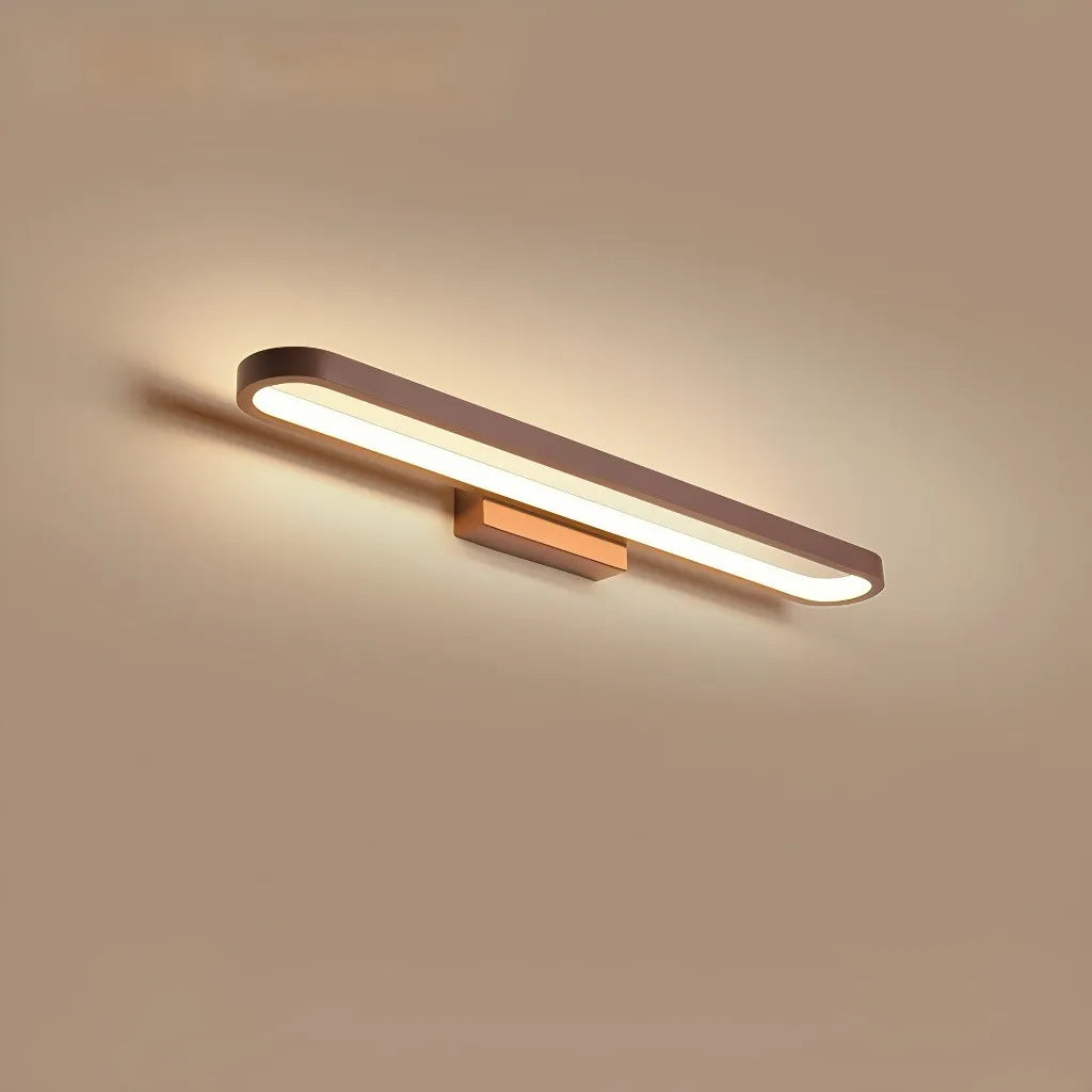 Applique LED lineare per specchio bagno dimmerabile dal profilo arrotondato