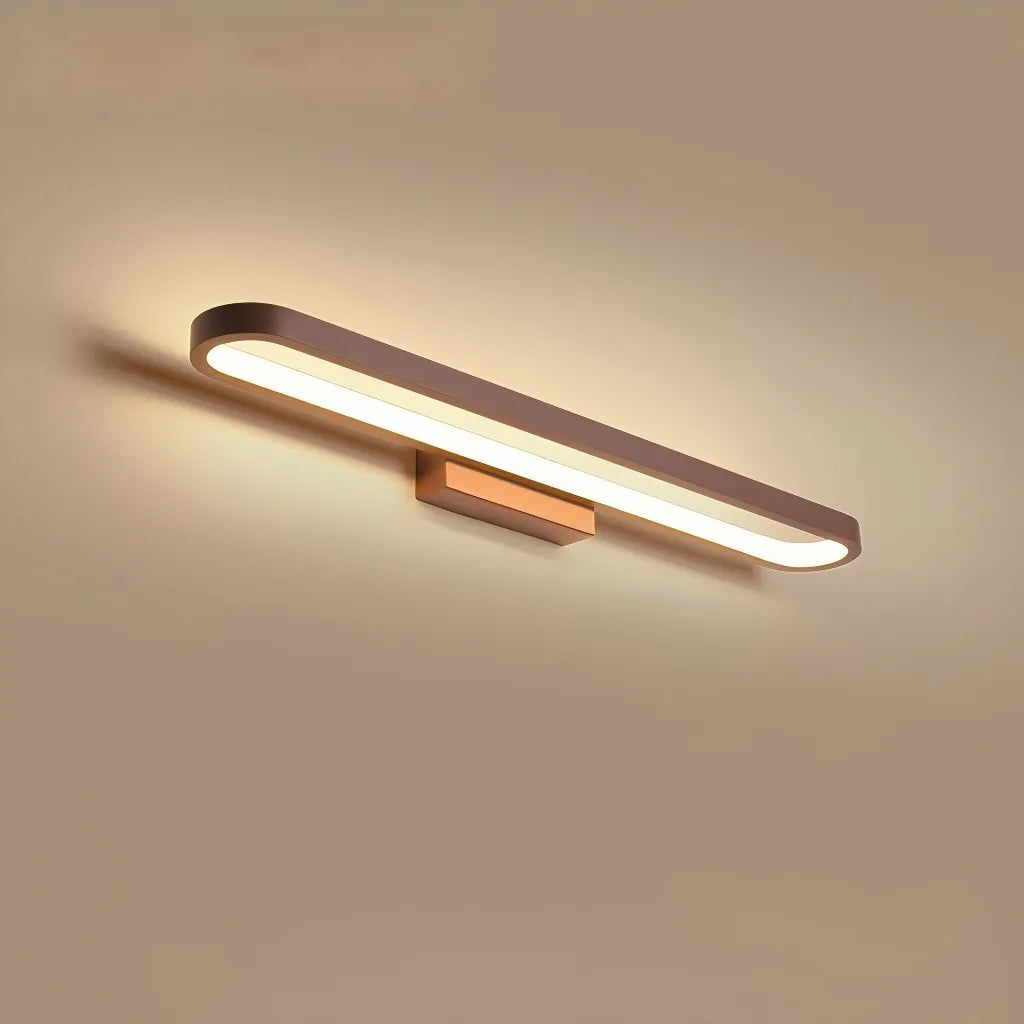 Applique LED lineare per specchio bagno dimmerabile dal profilo arrotondato
